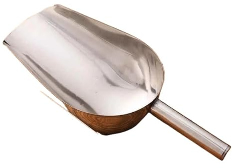 Paletta per il ghiaccio Paletta for rifiuti portatile piccola in acciaio inossidabile spesso, carriola grigia for esterni, scopa singola integrata durevole(13 inch)
