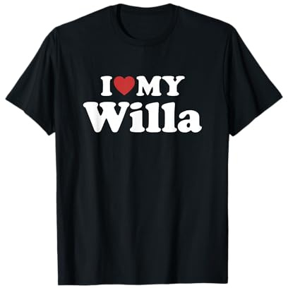 I Love My Willa Nome Coordinato Coppia Maglietta