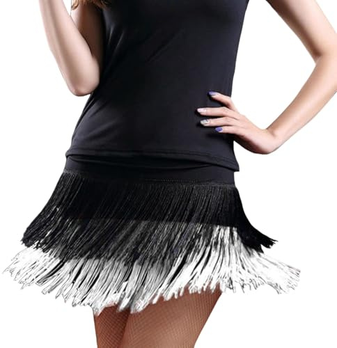 OBASDFD Dam paljettkjol underdel tofs cha karneval kostym 2026 glitter outfit kjolar blyertsklänning, Vitt, 4XL