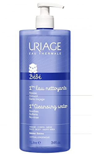 Uriage - Agua termal para el cuidado de la piel del bebé 1er Eau: 1ª agua de limpieza suave, 1000 ml