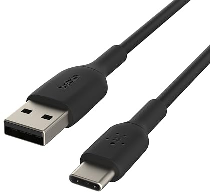 BoostCharge USB-C to USB-A Cable (15cm / 6in, Black)