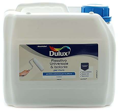 Dulux Fissativo all'acqua per interni Universale, Primer aggrappante per pareti, 2.5 Litri, Incolore, 2.5L