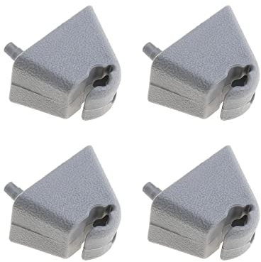 eMagTech Clip de Gancho para Visera Solar, 4 uds. 1438336, Soporte para Colgar Visera Interior automotriz Remache Gris Compatible con Carlton Astra F Vivaro A Corsa B Cavalier MK 3