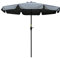 Outsunny Sonnenschirm Terrassenschirm Marktschirm Ø2,66 m UV-Schutz 50+ Gartenschirm 8 Rippen verstellbar Dunkelgrau