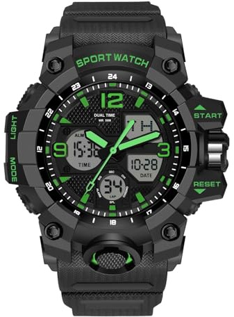 RORIOS Relojes Digital para Hombre Deportivos Relojes de Pulsera con Alarma Reloj Multifuncional Militar para Hombre