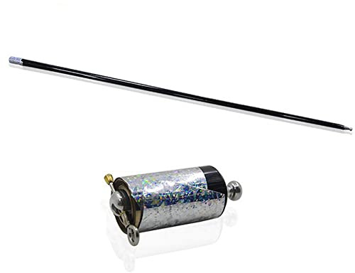 Rebetomo Varita mágica de metal de 110 cm (110 cm), color negro