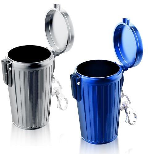 BYZESTY Zigaretten Taschenascher, 2 Stück Mini Taschenaschenbecher Geruchsdicht, Reiseaschenbecher, Taschenaschenbecher für Unterwegs Geruchs-Dicht, Tragbarer Aschenbecher für Unterwegs (B)