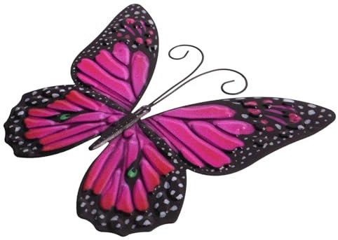 YARNOW Decorazione Artistica in Ferro da Parete Ciondolo a Forma di Farfalla Ornamento da Appendere per Casa e Giardino Ampia Utilizzabilità Interna Ed Esterna (Viola)