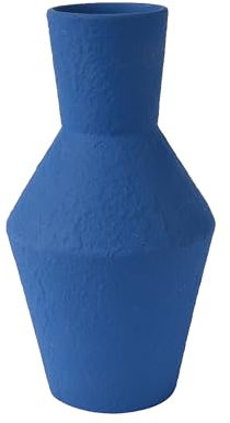 Vas terrakotta 11 x 21 cm dekoration blomvas blå – stabil bordsvas – vardagsrum dekorativ vas – keramisk vas modern rund – tulpanvas heminredning – blomvaser – bordsdekoration gåva