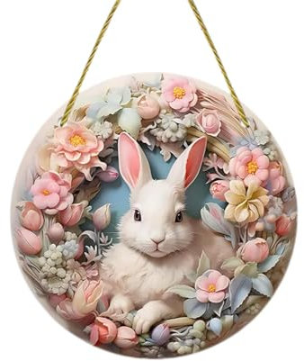 Pendentif Lapin de Pâques, Lapin de Paques Decoration, Décoration de Pâques, Décoration de Pâques à Suspendre pour Ornements de Pâques et Cadeaux