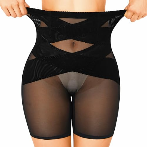 Vorcy Tummy Control Knickers High Waisted Shorts Women Tummy Control Body Shaper for Women Control Underwear Black