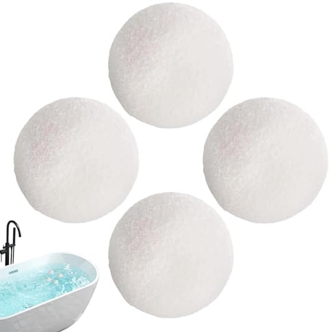 Générique Scum svampboll, oljeabsorberande rengöringsmedel, hot tub vattenfilter återanvändbar flytande design, för ren vattenbadpool badtunna badhus spa underhåll användning 3 tum