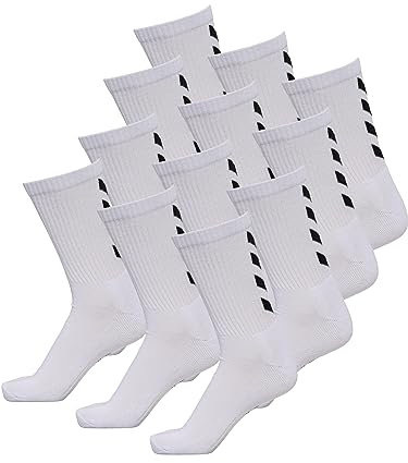 hummel Unisex Fundamental Sportsocken - 12er Pack I Weiß 41/45