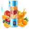 Blender Portable,Mini Blender Smoothie pour shakes et smoothies,Mini Mixeur 380ml avec 6 Lames en 3D,USB Presse Agrume Electrique Presse Jus Pour la Maison, l'extérieur et les Voyages (bleu)