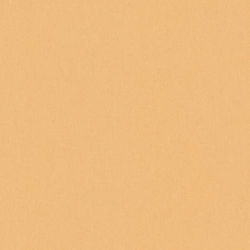 Papier peint orange lavable idéal pour cuisine | Tapisserie originale orange unie intissée | Papiers peints colorés effet textile