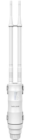 WAVLINK AC1200 Outdoor WLAN Repeater, wetterfester 1200Mbit/s WLAN Access Point/Verstärker unterstützt Passive/Active PoE, AP/Router/Repeater Modi, 100Mbit/s WAN/LAN, WPA2, EU-Netzteil