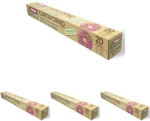 FRIO - Rotolo Carta Forno 50 metri x 33 cm - Antiaderente per Forno, Microonde e Conservazione - Pronto all'Uso - Ideale per Pizze e Teglie - Biodegradabile, Riciclabile, Compostabile