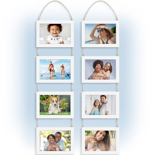 Icona Bay Wall Hanging Picture Frames Collage w/ 8 Openings
