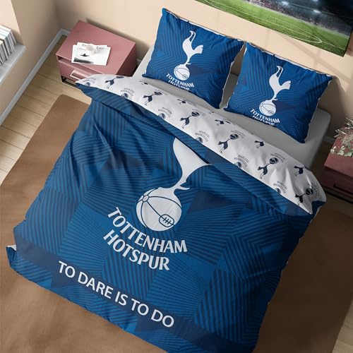 Get Trend Tottenham Hotspur FC Funda Nórdica Cama Doble con Funda de Almohada, Diseño Reversible, Ropa de Cama Niños Adultos, 200 × 200 cm (Multi Tottenham Hotspur, Double)