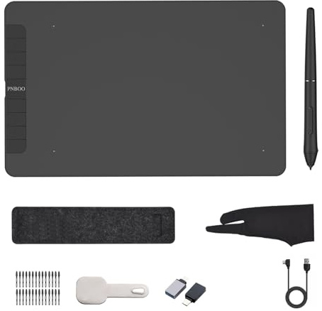 Hyuduo Grafikplatta Elektromagnetisk Digitizer Digital Sketch Pad 10 X 6 Tum 8192 Trycknivåer Lutning 8 Genvägstangenter Batterifri Penna för Ritning Design Online-undervisning