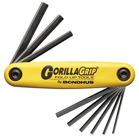 Bondhus. Navaja GorillaGrip 9 llaves hexagonales en pulgadas (5/64-1/4)