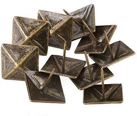 BQLZR 30 x 30mm Bronze Antik Viereck Kegel Nagel Pyramide Ziernägel Möbel Polsternägel 10 Stück