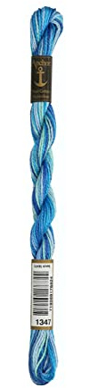 ANCHOR 1347 - Aqua Pearl Bomull Nr 5 Stickgarn