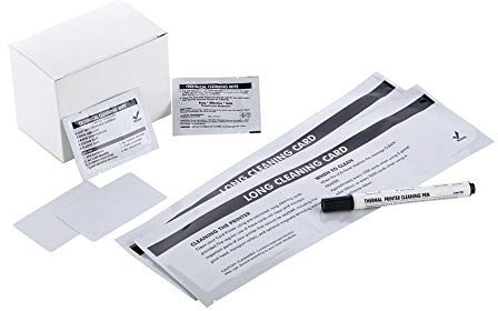ID Zone DuraClean™ DC ACL002 Card Printer Cleaning Kit for Evolis Zenius, ZeniusID, Primacy, & PrimacyID Printers - 2 Adhesive Cards, 2 T Cards, 1 Cleaning Pen & 60 Wipes