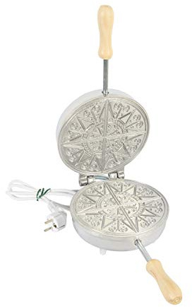 Biscottiera elettrica CBE8095100 per la cottura di cialde e ferratelle con disegno della Presentosa