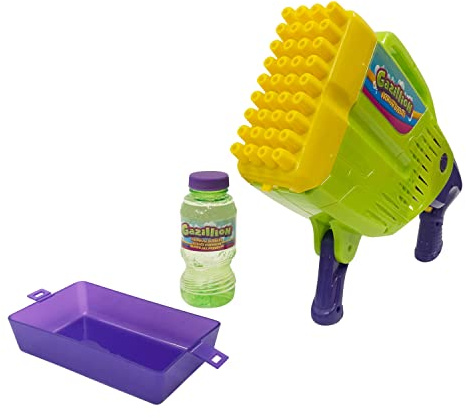 Gazillion Stormin' Bubble Gun Blaster - Juguete de Burbujas para Fiestas Infantiles, Celebraciones y al Aire Libre, Juguetes y Regalos a Partir de 3 años