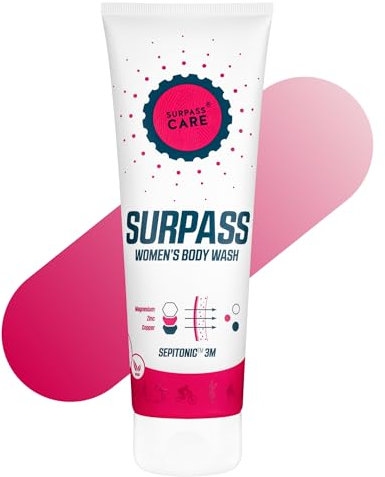 SURPASS Bagnoschiuma Post-Sportivo per Donne - Arricchito con Magnesio - Idrata e Migliora la Texture Della Pelle - Accelera il Recupero Dopo un Allenamento Intenso - 250ml