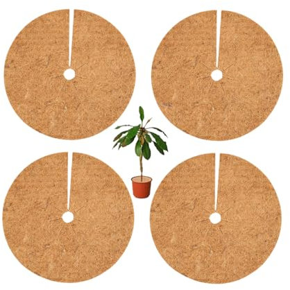YOYEAH Lot de 4 tapis en coco de 30 cm - Protection hivernale pour plantes : tapis en coco vendu au mètre - Protection contre le froid et le gel - Plantes - Protection hivernale - Tapis coco