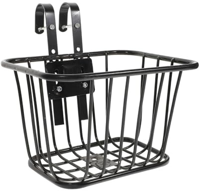 kowaku Cestino portaoggetti Anteriore in Filo Metallico per Bicicletta con Ganci Accessorio Universale 25x18x15 cm