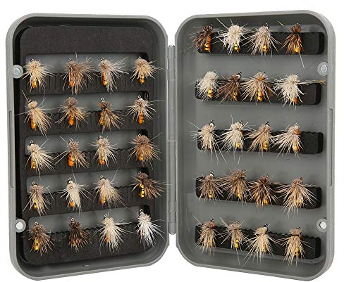 Kit di Mosche Tenkara 40 pz. Kebari Mosche Secche per Pesca a Mosca Fluviale e Trota in Fiumi e Ruscelli di Montagna