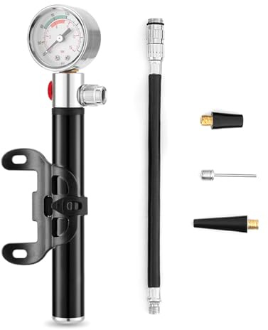 Zenlir Biciclette Pompe Leghe di Alluminio Biciclette Pompe di Aria Pneumatico Con Manometro Veloce Pneumatico Gonfiaggio Telaio Montato Per Bici