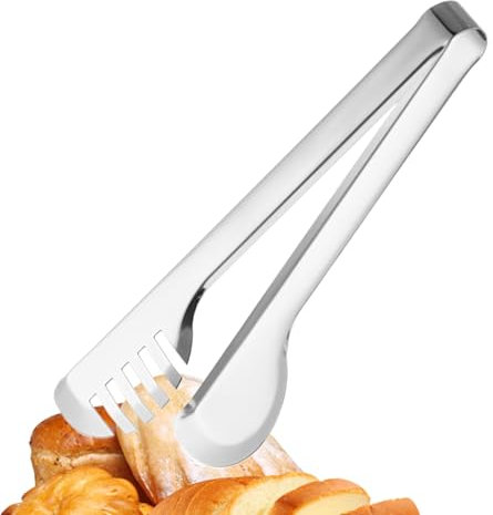Pinze in metallo per la cottura, pinze per spaghetti, lunghe pinze da cucina per , pinze di servizio, design dentato unico, gadget da cucina multifunzionali per la cottura di ba