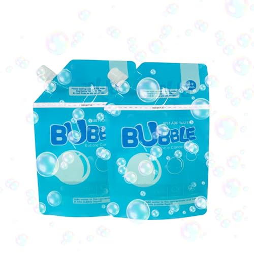 Yunova Official Bubble Solution 2x1L Refill – 10X Concentrated Solution for Bubble Makers, Low Temp Active, Anti-Crystal Formula, Long-Lasting Foam, Compatible with Remote-Controlled Machines