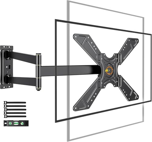 FORGING MOUNT Full Motion Corner TV Wall Mount for 32-75 Inch TVs Holds 110 lbs,33 Long Extension Arm with Landscape to Portrait Rotation, Swivel & Tilt,Vertical Rotating TV Mount,Max VESA 600x400mm