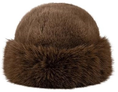 Wokuaile Chapeau de Fausse Fourrure Femmes pour Hiver, Chaude Chapka | Bonnet avec Polaire Chapeau de Trappeur