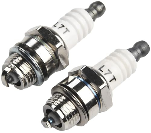 Helilyco 2 Pack RJ19LM Spark Plug Replacement for WR11EO 2513202 BS19LM Lawn Mower for M14 Thread 9.5mm Length 20.8mm Width Resistor Suppressed 0.8mm Gap