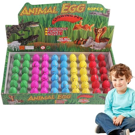 Hatching Dinosaur Eggs - Assorted Growing Science Experimentation Toys, Open Crack in Water, Digging Party Supplies, Appre Activity