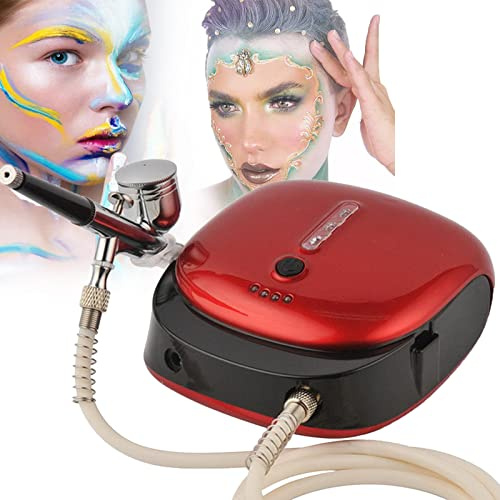 Zocxielr Airbrush Kit,Portable Dual-Action Airbrush Gun,for Make Up,Art Painting,Tattoo,Cake,Manicure,Spray Model