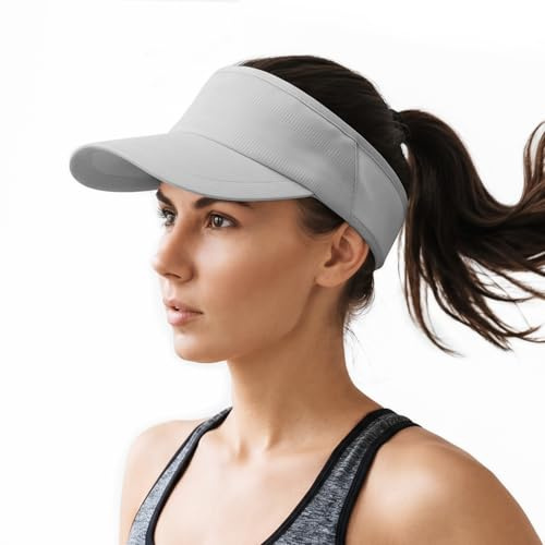 DRESHOW Visera Solar para Mujer Hombre Visera Antisudor Gorra de Verano Elástica y Transpirable con Protección UV ideal para Correr Golf Tenis y Senderismo