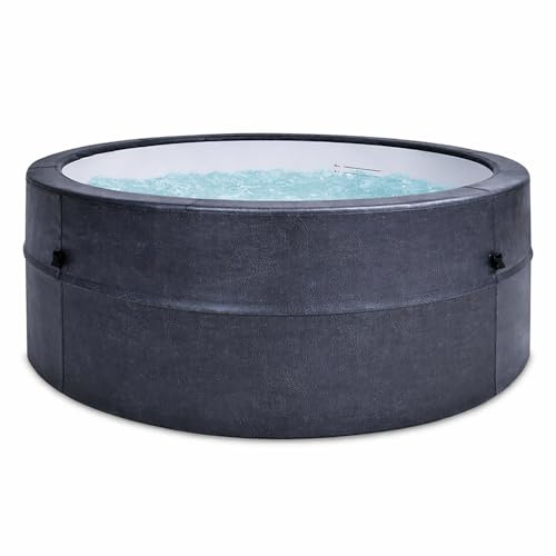 Tempo Style - Piscina Idromassaggio Rotonda OASI 4+2 Posti | Spa da Giardino con Struttura Modulare, Sistema Filtrazione, Riscaldamento e con Copertura ed Accessori Inclusi