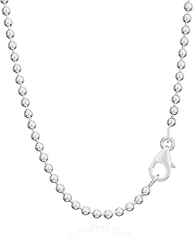 NKlaus 45cm Kugelkette 925 Silber elegante Halskette Breite: 2,5mm Collier 7,6g schwer 2492