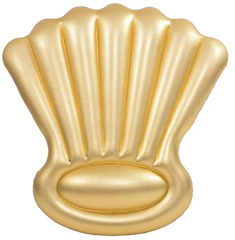 Jilong SunClub Luftmatratze Schwimmtier XL Poolmatratze 160x 160 cm Goldmuschel Gold Golden Shell