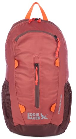 Eddie Bauer Stowaway Packable Backpack | Travel | Outdoor | Lightweight | Foldable | Durable | Ripstop Polyester | 20L - Maroon