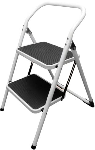 Homelux 710055 Taburete Acero 2 Peldaños, Plegable