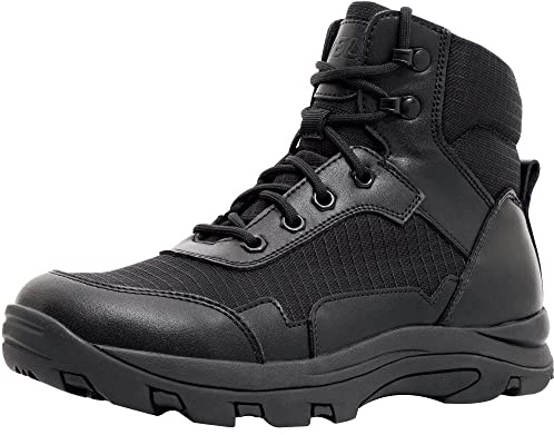 RIELD Men's Military Tactical Boots Lightweight Hiking Jungle Army Combat Work Boots,Black,10.5 M US