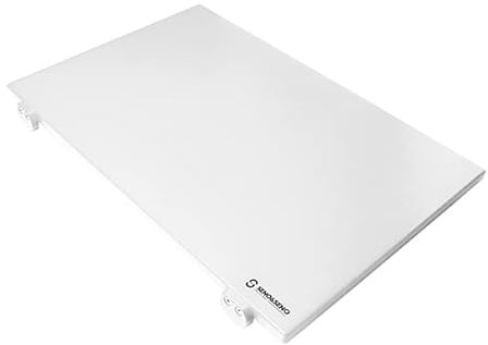 SENO & SENO Tabla de Cocina 60 x 40 x 2 cm de Polietileno con Retenedores, Tabla Cortar, Tablero | Color Blanco | Antiadherente y Resistente a los Golpes | para Cocina y Gastronomía